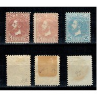 1880 - Carol I - "Perle", serie neuzata cu varietate culoare