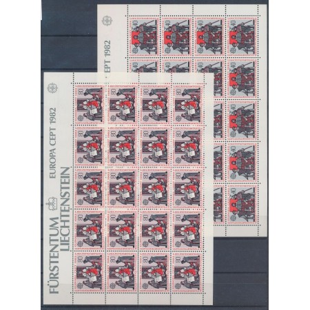 Liechtenstein 1982 - Europa, KLB neuzate Liechtenstein 1982 - Europa, KLB neuzate