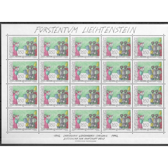 Liechtenstein 1992 - Vaduz, KLB neuzat Liechtenstein 1992 - Vaduz, KLB neuzat