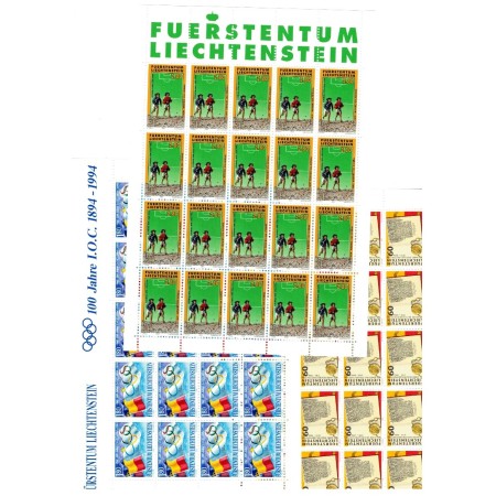 Liechtenstein 1994 - aniversari, serie KLB neuzate Liechtenstein 1994 - aniversari, serie KLB neuzate