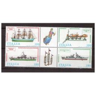 Italia 1980 - Vapoare, serie neuzata