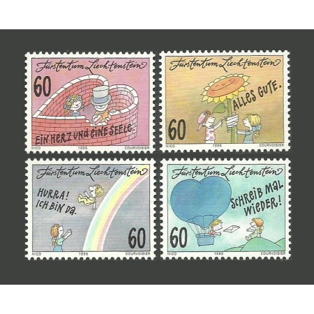 Liechtenstein 1995 - Greeting Stamps, serie neuzata Liechtenstein 1995 - Greeting Stamps, serie neuzata
