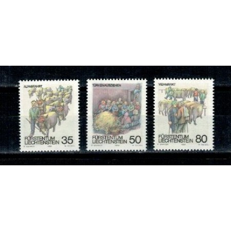 Liechtenstein 1989 - Obiceiuri de toamna, serie neuzata Liechtenstein 1989 - Obiceiuri de toamna, serie neuzata