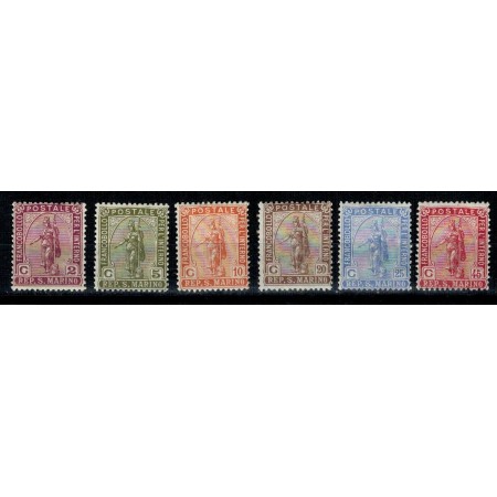 San Marino 1922 - Uzuale, serie nestampilata San Marino 1922 - Uzuale, serie nestampilata