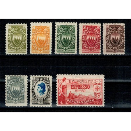 San Marino 1923 - Crucea Rosie, serie nestampilata San Marino 1923 - Crucea Rosie, serie nestampilata