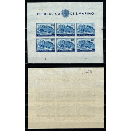 San Marino 1950 - Aniversare UPU, KLB nedant. neuzat San Marino 1950 - Aniversare UPU, KLB nedant. neuzat