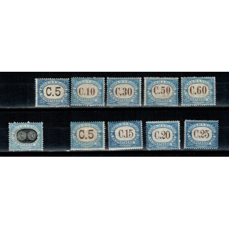 San Marino 1925-1931 - Porto, lot marci nestampilate San Marino 1925-1931 - Porto, lot marci nestampilate