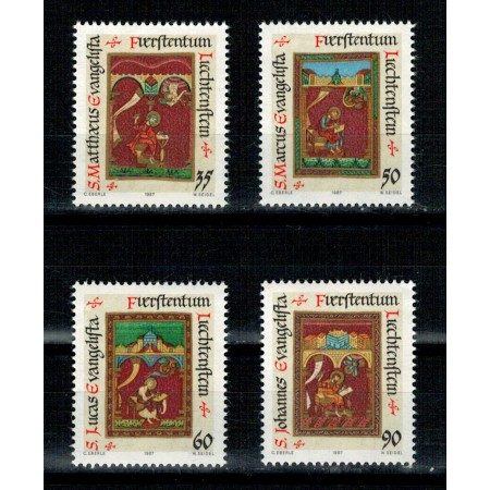 Liechtenstein 1987 - Cei 4 evanghelisti, serie neuzata Liechtenstein 1987 - Cei 4 evanghelisti, serie neuzata