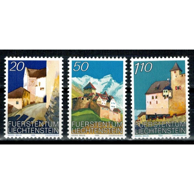 Liechtenstein 1986 - Castelul Vaduz, serie neuzata Liechtenstein 1986 - Castelul Vaduz, serie neuzata