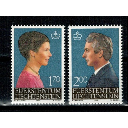 Liechtenstein 1984 - Printul Hans-Adam, Printesa Marie, serie ne Liechtenstein 1984 - Printul Hans-Adam, Printesa Marie, serie ne