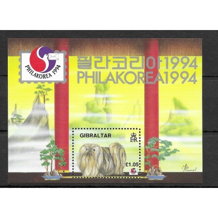 Gibraltar 1994 - Philakorea, caine, colita neuzata Gibraltar 1994 - Philakorea, caine, colita neuzata