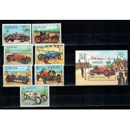 Laos 1984 - Masini de epoca, serie+colita neuzata