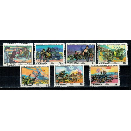 Vietnam 1984 - Batalia de la Dien Bien Phu, picturi, serie neuza Vietnam 1984 - Batalia de la Dien Bien Phu, picturi, serie neuza