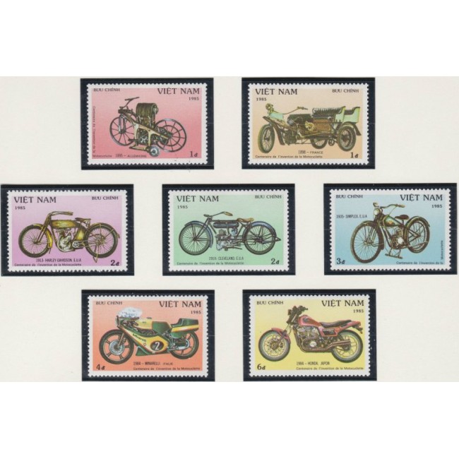 Vietnam 1985 - Motociclete, serie neuzata