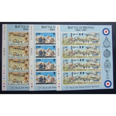Isle of Man 1990 - 50th Battle of Britain, serie KLB neuzate Isle of Man 1990 - 50th Battle of Britain, serie KLB neuzate