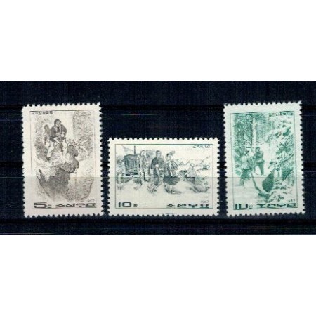 DPR Korea 1967 - Picturi, artisti locali, serie nestampilata DPR Korea 1967 - Picturi, artisti locali, serie nestampilata