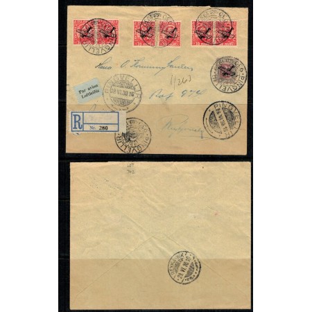 Islanda 1930 - Posta Aeriana, plic circulat cu Mi.No. 122-123 Islanda 1930 - Posta Aeriana, plic circulat cu Mi.No. 122-123