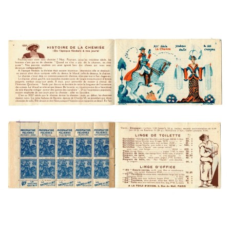 Franta 1929 - Carnet filatelic, incomplet, cu 10xMi237R Franta 1929 - Carnet filatelic, incomplet, cu 10xMi237R