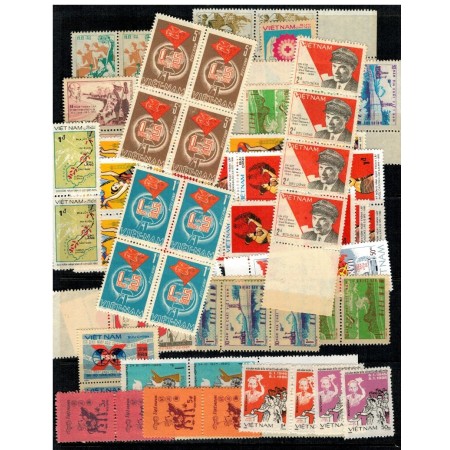 Vietnam - Lot timbre nestampilate, cu dubluri