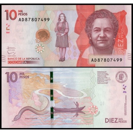 Columbia 2016 - 10000 pesos UNC Columbia 2016 - 10000 pesos UNC