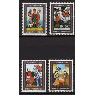 Liechtenstein 1974 - Craciun, serie neuzata