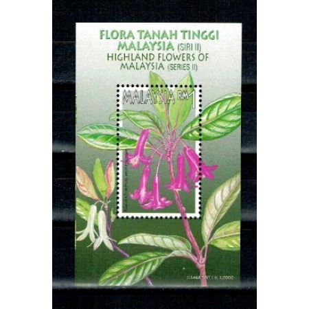 Malaysia 2000 - Flori, colita neuzata Malaysia 2000 - Flori, colita neuzata