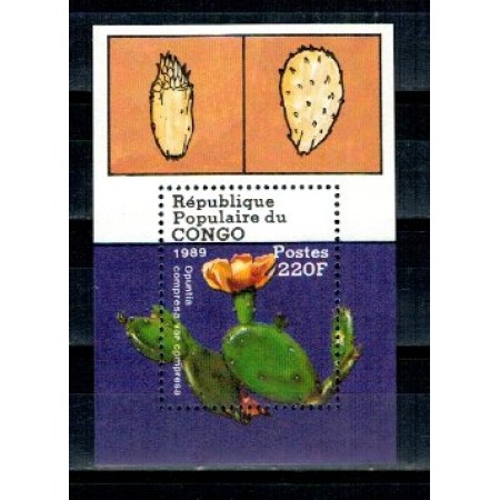 Congo 1989 - Flora, cactusi, colita neuzata Congo 1989 - Flora, cactusi, colita neuzata