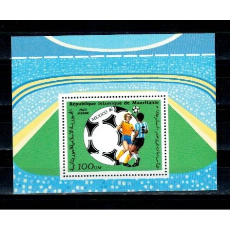 Mauritania 1986 - CM fotbal, colita neuzata Mauritania 1986 - CM fotbal, colita neuzata
