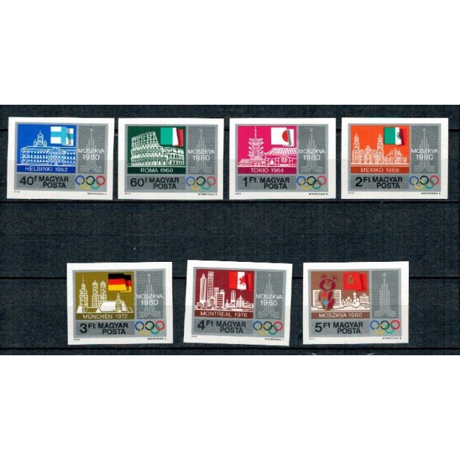 Ungaria 1979 - Jocurile Olimpice, Preolimpiada, serie nedantelata neuzata