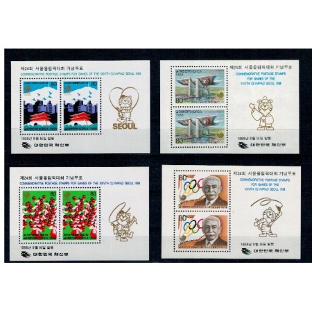 Korea Sud 1988 - Jocurile Olimpice serie colite neuzate Korea Sud 1988 - Jocurile Olimpice serie colite neuzate