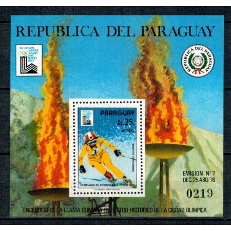 Paraguay 1979 - Jocurile Olimpice, medaliati, schi, colita neuza Paraguay 1979 - Jocurile Olimpice, medaliati, schi, colita neuza