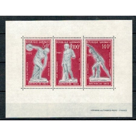 Gabon 1972 - Jocurile Olimpice, sport, bloc neuzat Gabon 1972 - Jocurile Olimpice, sport, bloc neuzat