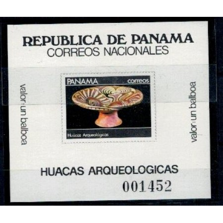 Panama 1984 - Arheologie, arta, colita neuzata