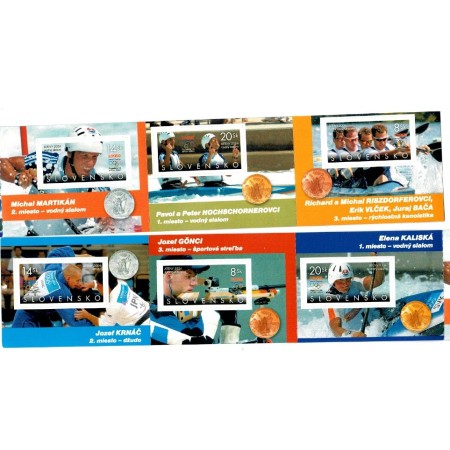 Slovacia 2004 - Jocurile Olimpice, medaliati, carnet timbre auto Slovacia 2004 - Jocurile Olimpice, medaliati, carnet timbre auto
