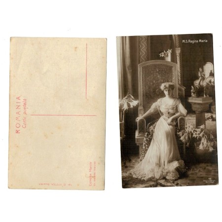Regina Maria, foto carte postala necirculata, inceput sec.20