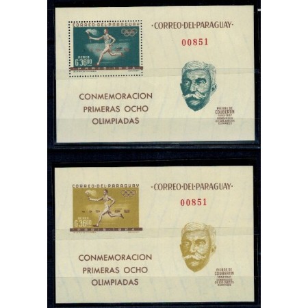 Paraguay 1963 - Sport, preJocurile Olimpice, colita dt si ndt ne Paraguay 1963 - Sport, preJocurile Olimpice, colita dt si ndt ne