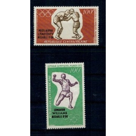 Centrafricaine Republic 1972 - Jocurile Olimpice, supratipar medaliați, sport, serie neuzata Centrafricaine Republic 1972 - Jocurile Olimpice, supratipar medaliați, sport, serie neuzata