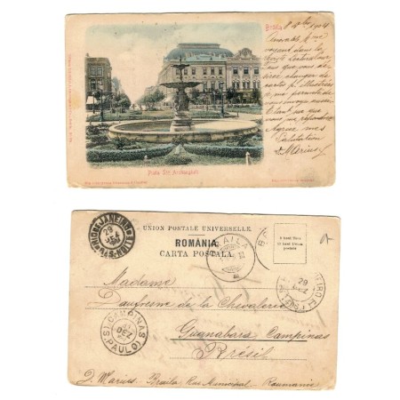 Braila 1901 - Piata Sf. Arhangheli, ilustrata circulata