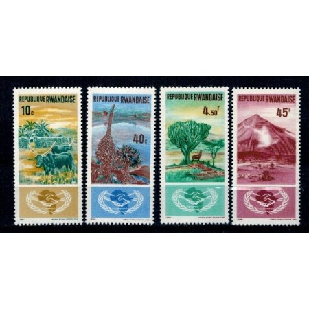Rwanda 1965 - ONU, colaborarea, serie neuzata Rwanda 1965 - ONU, colaborarea, serie neuzata