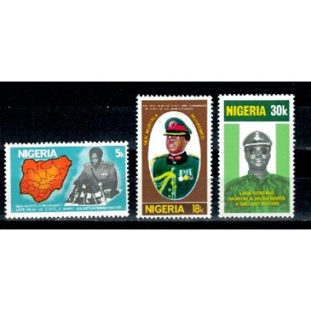 Nigeria 1977 - Generalul Murtala R. Muhammed, serie neuzata Nigeria 1977 - Generalul Murtala R. Muhammed, serie neuzata