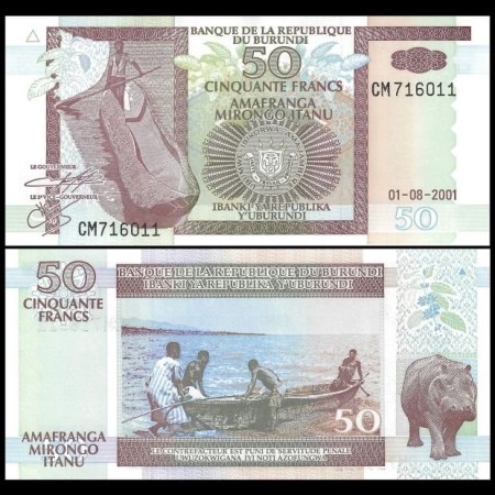 Burundi 2001 - 50 francs UNC Burundi 2001 - 50 francs UNC