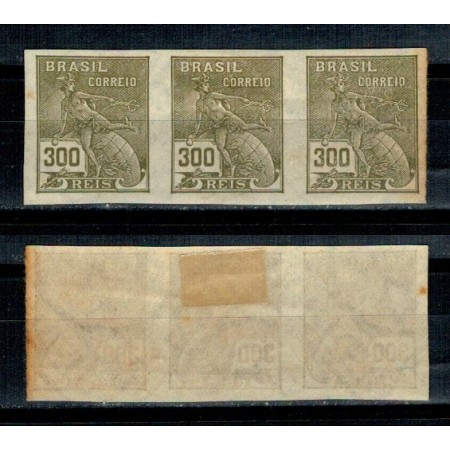 Brazilia 1931 - Mi 359 straif de 3 nedantelat nestampilat Brazilia 1931 - Mi 359 straif de 3 nedantelat nestampilat