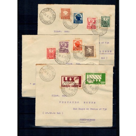 Brazilia 1932 - Sao Paulo, serie scurta pe plicuri circulate Brazilia 1932 - Sao Paulo, serie scurta pe plicuri circulate