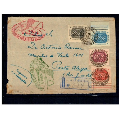 Brazilia 1934 - Expo filatelic, plic prima zi Brazilia 1934 - Expo filatelic, plic prima zi