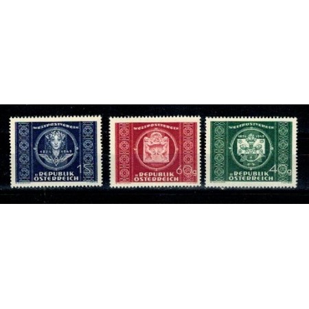 Austria 1949 - Aniversare UPU, serie neuzata Austria 1949 - Aniversare UPU, serie neuzata