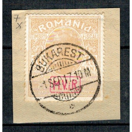 1917 - Ocup. germana, Timbru Fiscal, Mi7x stampilat