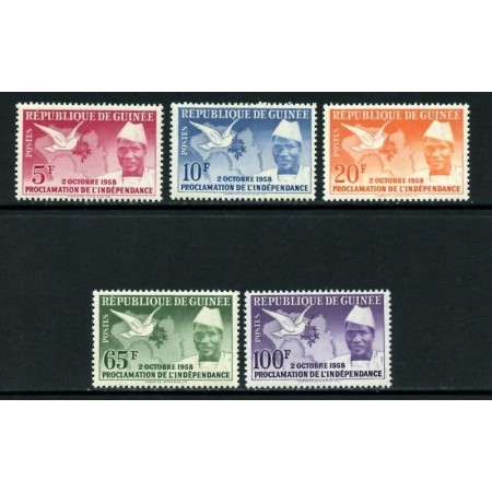 Guinea 1959 - Independenta, pasari, serie neuzata Guinea 1959 - Independenta, pasari, serie neuzata