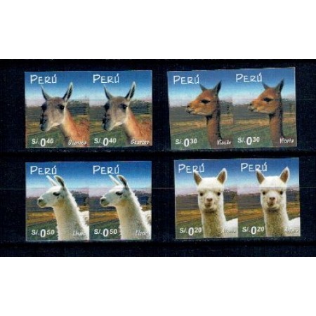 Peru 2004 - Fauna, animala, lama, serie ndt perechi neuzate Peru 2004 - Fauna, animala, lama, serie ndt perechi neuzate