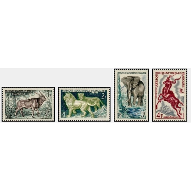 French Equatorial Africa 1957 - Fauna serie neuzata French Equatorial Africa 1957 - Fauna serie neuzata