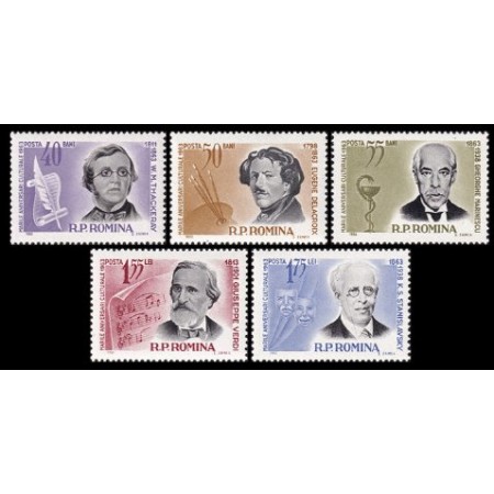 1963 - Mari aniversari culturale, serie neuzata